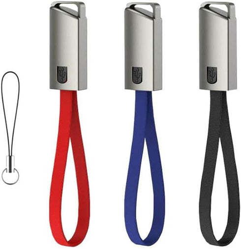 BoxWave USB Type-C Cable Compatible with NUU Mobile G3 - Keychain Charger, Jet Black 8 in USB Type-C to Type-A