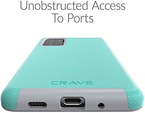 Crave Dual Guard Shockproof Protection Case for Samsung Galaxy S20 FE 5G, Dual Layer, TPU/PC (Mint)
