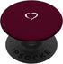 Burgundy Dark Wine Red Hand Drawn Heart Minimalist Love PopSockets Standard PopGrip