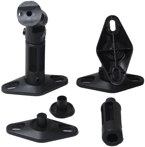 VideoSecu 2 Satellite Speaker Wall Ceiling Mounts Brackets 1EH (Black, 2 Pack)