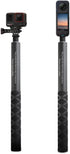 Jakoly 1.15m/45.3in Insta360 X5/X4/X3/ONE 1/4" 360 Carbon Fiber Invisible Selfie Stick for RS/ONE X, Internal Lock