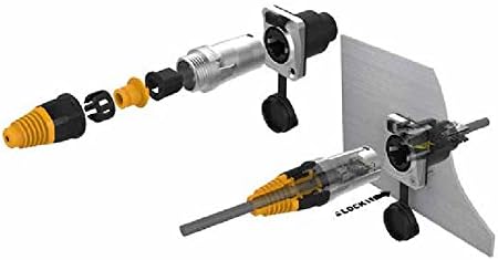 CNLINKO RJ45 Ethernet Industrial Circular Connector, Male Plug & Female Panel Mount Receptacles, Outdoor Waterproof