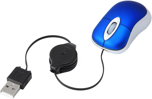 Hemobllo Wired Mouse - 3 Pcs Retractable Mouse Corded Mouse Mini Mouse for Laptop Wired Computer Mouse Small Travel Mouse USB Optical Mouse Portable Mouse for Computer PC Laptop