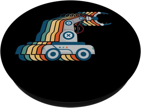 Retro Robot Vintage Robotics Engineer Retro Robotics PopSockets Standard PopGrip