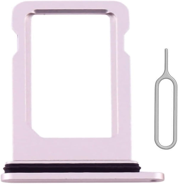 SIM Card Tray Holder Slot Replacement for iPhone 13 (Pink), Waterproof Rubber Ring and Eject Pin, Single Sim Version