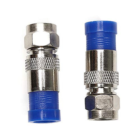RG6 Compression F Type Straight Antenna Cable Connector Coax Adapter, Pack of 30