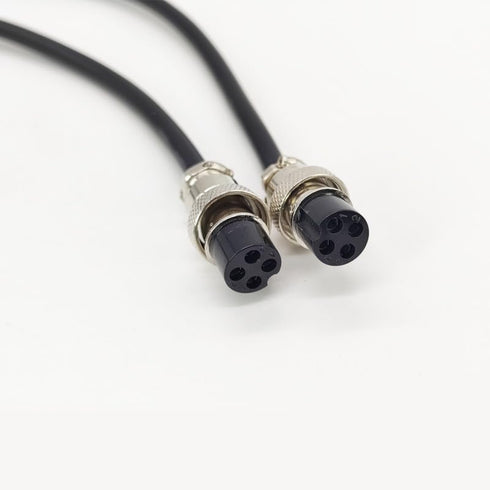 3.28 ft GX16 4 Pin Double Female Head Aviation Cordset, 20AWG Electrical Cable Panel Mount Adapter for Ships
