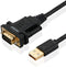 USB to RS232 Serial Adapter with FTDI Chipset, USB 2.0 to Male DB9 Cable for Windows and Mac OS (6ft)