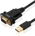 USB to RS232 Serial Adapter with FTDI Chipset, USB 2.0 to Male DB9 Cable for Windows and Mac OS (6ft)