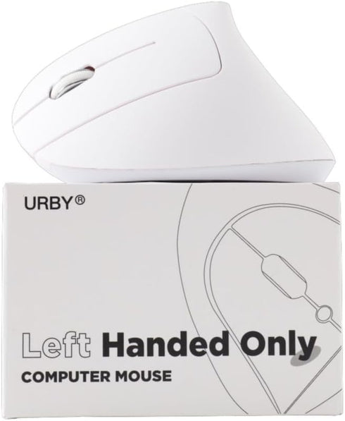 Left Handed Wireless Mouse – Ergonomic Vertical Design, Also for Gaming, Compatible with Windows/macOS, Laptop, PC,
