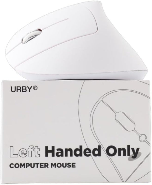 Left Handed Wireless Mouse – Ergonomic Vertical Design, Also for Gaming, Compatible with Windows/macOS, Laptop, PC,