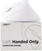 Left Handed Wireless Mouse – Ergonomic Vertical Design, Also for Gaming, Compatible with Windows/macOS, Laptop, PC,