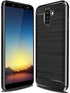 Case for Samsung Galaxy A6 Plus 2018, Carbon Fiber Shock Absorption Slim Case (Black)