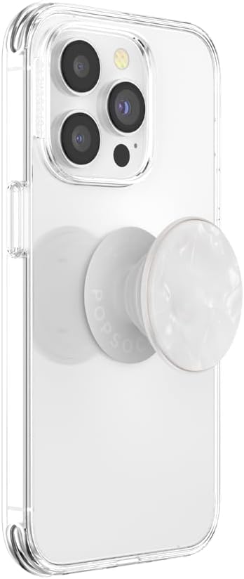 PopSockets Pearl White PopGrip - Adhesive Phone Holder & Stand
