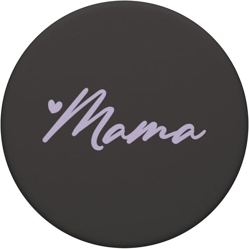 Light Pastel Purple Gray Heart Mama PopSockets Standard PopGrip