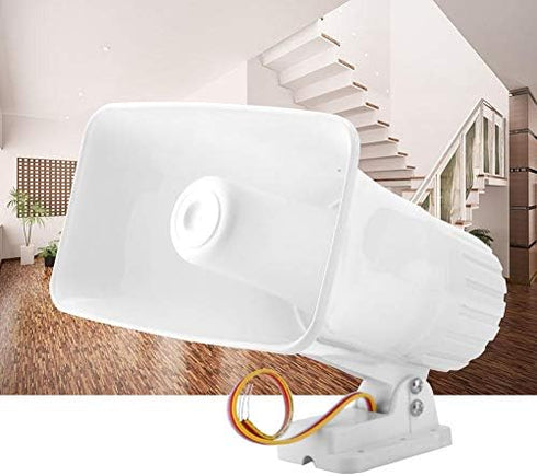 Siren Speaker, Wired Alarm Siren Horn, Car Alarm System, 150 Db DC12V Alarm Siren, Dual Tone for Home Security Alarm