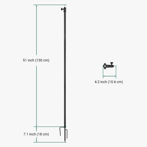 Holicfun 2-in-1 Ground Stake Mount Stand for Outdoor Security Cameras, Universally Compatible with Ring, Blink, More