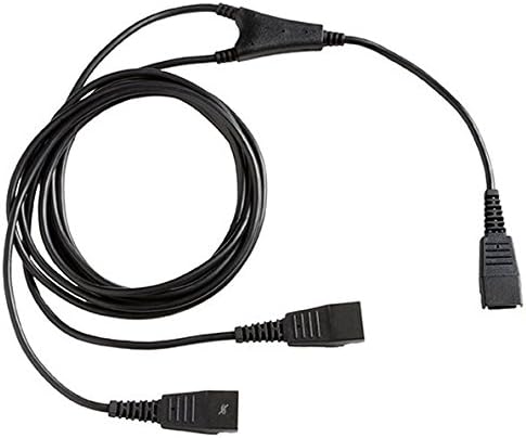VoiceJoy Quick Disconnect Y Training Cord for Jabra GN Headsets, Ideal for Coaching and Supervising