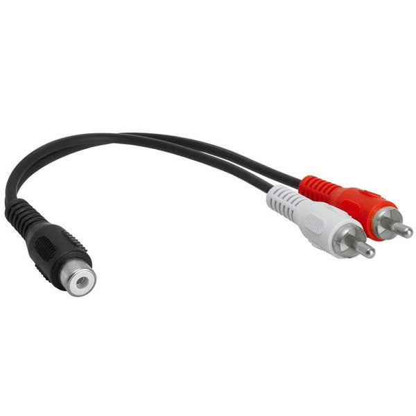 Cmple - 2 RCA Male to 1 RCA Female Stereo Audio Y-Cable, Gold Plated