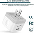 AILKIN 2Pack USB Wall Charger Plug, 2.4A Dual Port Fast Charging Station for iPhone 15 14 13 12 Pro Max