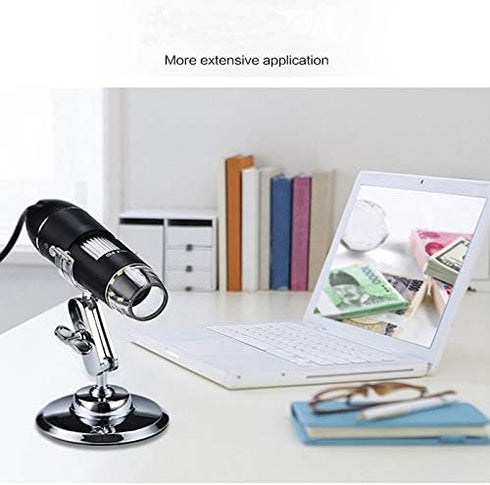 Meichoon 1600X Magnification Endoscope USB Microscope Camera, Portable Mini with Metal Stand