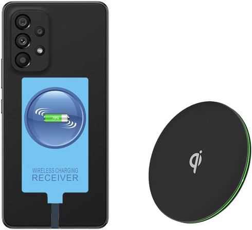 External Type-C Wireless Charging Receiver for Samsung Galaxy A13 A23 A33 A53 A73 5G with Charger