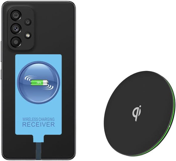 External Type-C Wireless Charging Receiver for Samsung Galaxy A13 A23 A33 A53 A73 5G with Charger