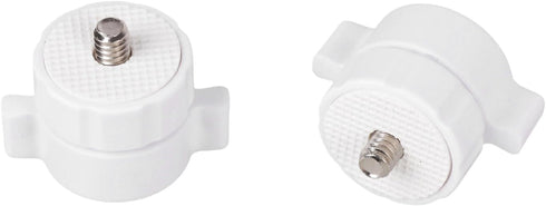 GWUIOREX 17mm 1/4 20 Ball Joint to Screw Adapter, White Camera Mount for Photography Gear, Female Socket with Male