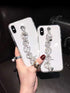 BONITEC Jesiya Clear Bracelet Case for iPhone Xs Max with 3D Glitter Sparkle Bling Strap