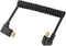 Qaoquda 180° USB C Coiled Cable, 3A 10Gbps Fast Charging, 4FT/1.2M U Shaped Type C Male to Male Spring Spiral Cable.