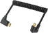 Qaoquda 180° USB C Coiled Cable, 3A 10Gbps Fast Charging, 4FT/1.2M U Shaped Type C Male to Male Spring Spiral Cable.
