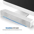Mini USB Speaker, Lightweight Wired LED Soundbar for PC, Stereo Soundbox, 3.5mm Audio Jack for Home Theater