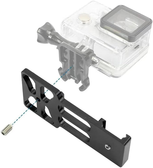 Picatinny Rail Mount Clamp Holder for Guns, Compatible with GoPro Hero Cameras, POV Accessories