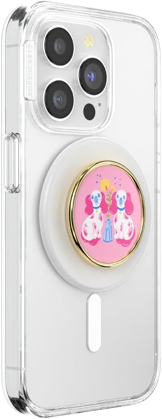 Staffordshire Furries PopSockets Round Phone Grip with Adapter Ring, MagSafe Compatible, Wireless Charging Holder