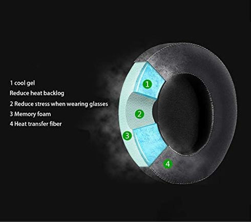 Nari Cooling-Gel Ear Pads Replacement Foam Earpad for Razer Nari/Nari Ultimate/Nari Essential/Kraken Series
