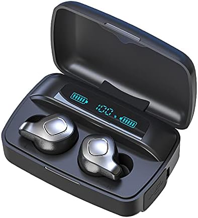 Wireless Earbuds Bluetooth 5.0 with 4 Mics, Touch Control, Deep Bass, USB-C Quick Charge, In-Ear Detection (Black F8)