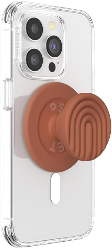 PopSockets Round Phone Grip - Compatible with MagSafe, Adapter Ring Included, Wireless Charging Compatible