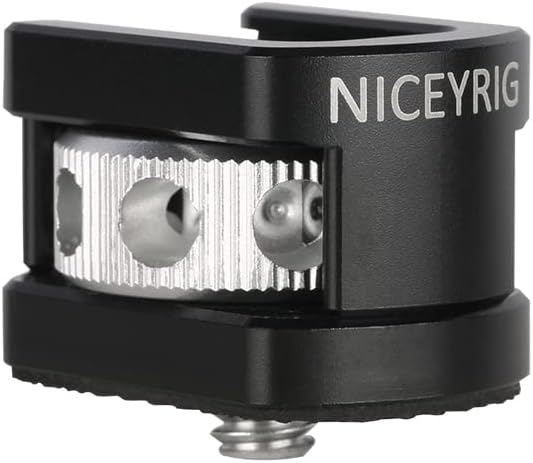 NICEYRIG Cold Shoe Mount Adapter with 1/4’’ Mounting Screw for Microphone Flash LED Video Light - 499
