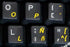 Spanish Latin American Keyboard Stickers, Yellow Letters on Transparent Background for Any Laptop PC Notebook