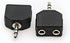 3-Pack Gold Plated 3.5mm Y Splitter Adapter, Male to Dual Female Stereo Jack Converter, 1/8 inch.