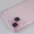 Bling Glitter Metal Crystal Camera Lens Protector for iPhone 15/15 Plus - Sparkly Pink Tempered Glass Accessory.