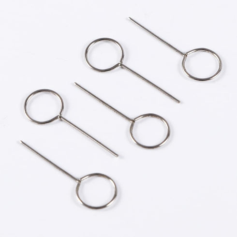 Pokinge 50pcs/Pack Eject Pin,Sim Card Tray Remover Metal Mobile Phone Removal Card Pin Smartphone Card Needle Phone Key