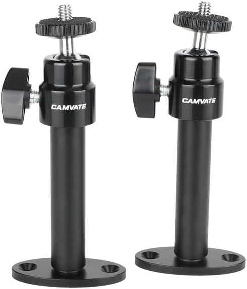 CAMVATE Security Wall Mount with 1/4"-20 Mini Ball Head for CCTV Camera Surveillance
