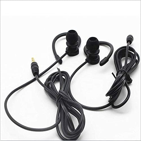 Single Side Earbud Headphones, Stereo In-Ear Earphones with Removable Hook for PC, Smartphones, MP3, MP4 Players