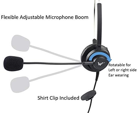 Headset Headphone with Microphone - Compatible with Avaya 9608, 9608g, 9620l, A1608-i, J139, J169, J179 IP VIOP Desktop