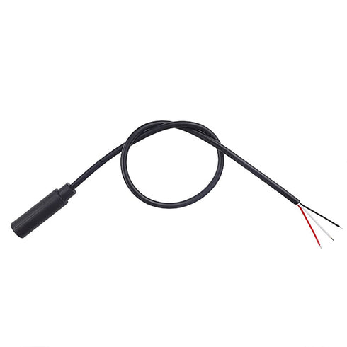 5PCS Replacement 3.5mm Female Jack to Bare Wire TRS 3 Pole Stereo Connector for Headphone Repair, Black