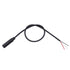 5PCS Replacement 3.5mm Female Jack to Bare Wire TRS 3 Pole Stereo Connector for Headphone Repair, Black