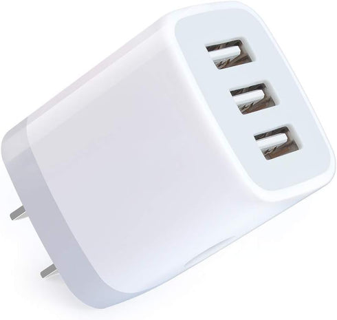 Muti Port USB Wall Charger, Sicodo 3.1Am Universal Travel Power Plug Adapter for iPhone and Samsung