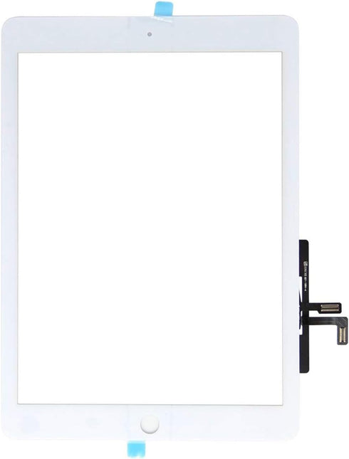 White Digitizer Repair Kit for 2017 iPad 9.7 A1822, A1823 / iPad 5 iPad Air 1st Touch Screen Digitizer Replacement (Without Home Button) with Tools + PreInstalled Adhesive
