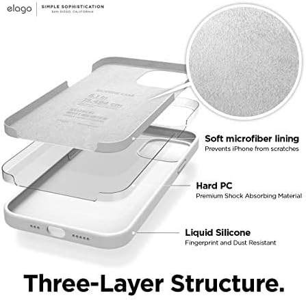 elago 12 12 6.1 inch Compatible with iPhone and iPhone Pro Case, Liquid Silicone, Full Body Protective Cover